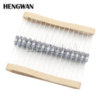 20pcs 1/2W 5% 0.5W Wire Wound Resistor Fuse Winding Resistance 0.1R 0.1 0.15 0.22 0.33 0.5 1 2.2 4.7 6.8 10 22 47 68 100 220 ohm