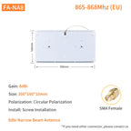 8dBi PCB Directional UHF RFID Reader Antenna Narrow-Angle Beam Antenna Access Control UHF RFID Narrow Beam Antenna