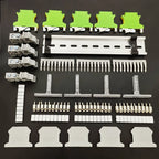 UK2.5B DIN Rail Terminal Blocks Jumpers End Covers Fixed Bridge Marker Strip Aluminum Rail Assembly 2.5mm² Cable Connector Kit