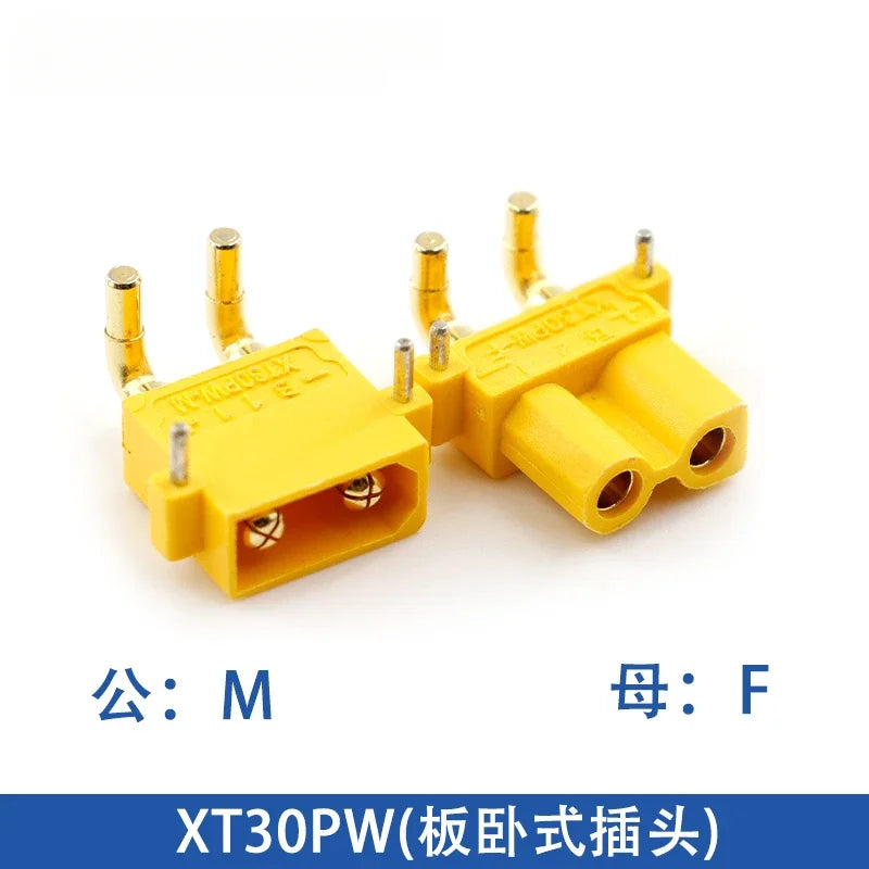 Amass XT30 XT60 XT90M/F Connector High Current Male/Female Lithium Battery Charging Gold Plated Plug