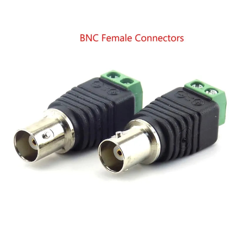 2/5/10pcs 12V DC BNC Male Female Connector Coax CAT5 Video Balun Adapter Plug For Led Strip Lights CCTV Camera Accessories B5