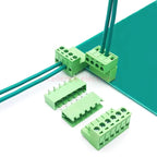 5Pairs 5.08mm Terminal Block 2/3/4/5/6/7/8/9/10/12P Screw Plug-in PCB Terminal Block Open Pin Male/Female Pluggable Connector