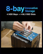 TERRAMASTER F4-425 4Bay NAS Storage Intel x86 Quad-Core CPU 4GB RAM 2.5GbE LAN Network Attached Storage for Home Users (Diskless
