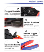 RJ45 Crimping Tool for Cat5/Cat6/Cat7 Ethernet Cables YHF-N567 Pliers Ratcheting for Precise Effortless Network Cable Crimping