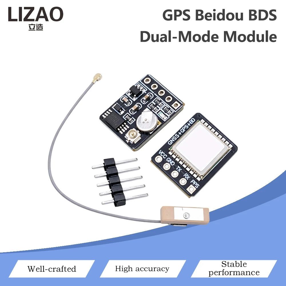 ATGM336H GT‑U8 GPS BDS Beidou Dual‑Mode GNSS Module Satellite Positioning Navigation Module With Ceramic Antenna for Arduino