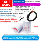 CBB60 Capacitor 450V AC Motor Run Capacitors 3/4/5/6/8/10/12/14/15/16/18/20/30/35/40/50/60/70UF for Washing Machine, Water Pump
