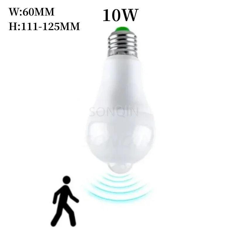 Motion Sensor Light 220V 110V E27 10W 12W 15W 18W 20W LED Lamp Auto Smart Infrared Bulb Energy Saving Lamp For Home Porch