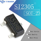 50PCS SMD transistor SOT-23 SI2305 A5SHB MOS tube P-channel FET transistor