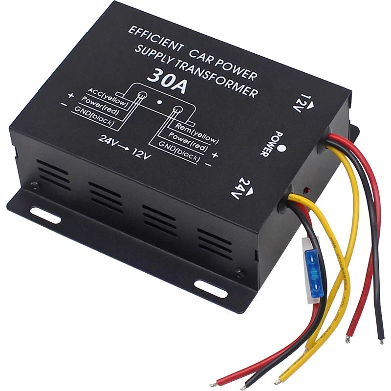 24V to 12V Car Step-Down Power Converter for Truck Bus Subwoofer Refrigerator Modified Power Converter