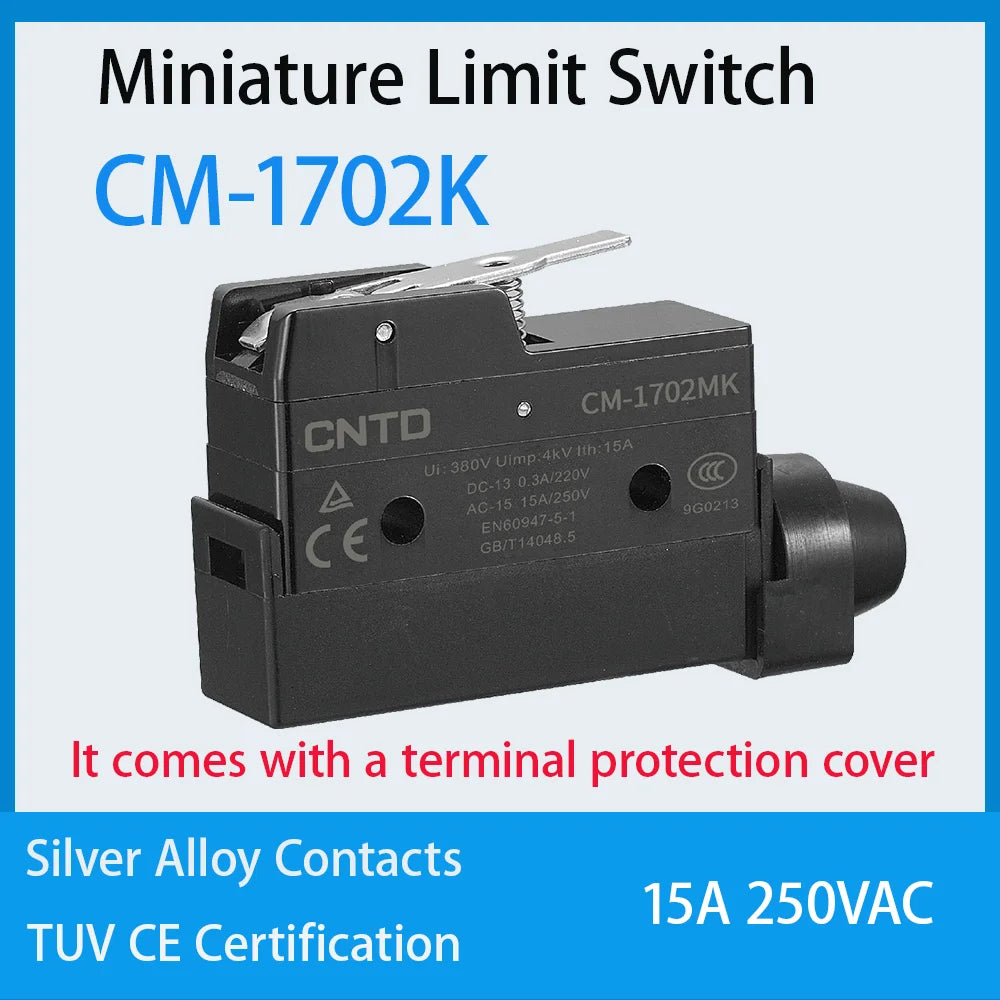 CNTD CM-1702 CM-1702K CM-1702N Micro Switch Limit Switch Travel Switch Self-Resetting Short lever Snap Action Electrical Control