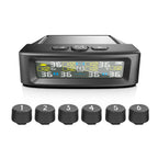 Solar TPMS Car Tire Pressure Alarm Digital Colorful Display 4 Or 6 External Sensors Waterproof Tire Pressure Temperature Warning
