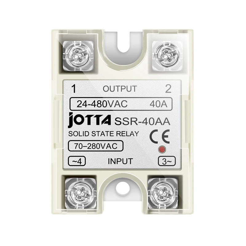 JOTTA SSR -10AA  25AA 40AA  AC Control AC SSR White Shell Single Phase Solid State Relay With Plastic Cover