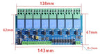 Modbus RTU 1 2 4 8 Channel Way relay module 5V 12V 24V Switching Switch Input/output RS485/TTL Communication