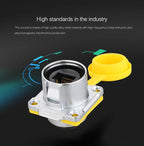 CNLINKO LP24 PBT IP68 Waterproof Circular RJ45 Connector CAT6 Plug & Socket Kit 8P8C Panel Mount for Industrial Ethernet Network