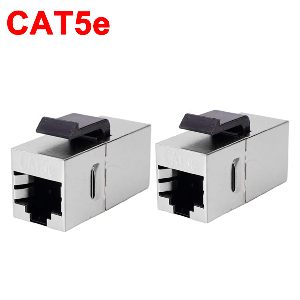 1-4PCS Ethernet LAN Network Cable Adapter RJ45 Keystone Jack CAT7 CAT6A Shielded Modular Coupler with Latch CAT5e Connectors