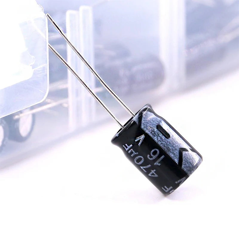 15 Values Electrolytic Capacitor Assortment Kit, 270Pcs 0.1uF to 470uF Aluminum Electrolytic Capacitors Set