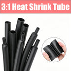 Black 2/5M 3:1 Heat Shrink Tube With Glue Diameter 1.6 ~ 19.1mm Dual Wall Polyolefin Insulated Adhesive Lined Shrink Wrap Sleeve