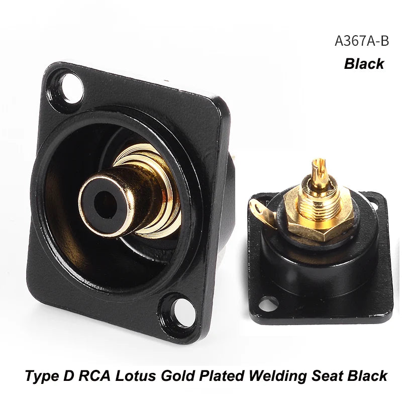 D Type RCA Female Jack YS367A Mounting Module Solder Socket AV Audio Video Connector for DVD Panel