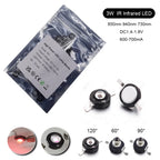 3W IR High Power led 3Watt 850nm 940nm 740nm 60 90 120 degree  Infrared LED IR Light Emitting Diode for Night Vision CCTV DIY