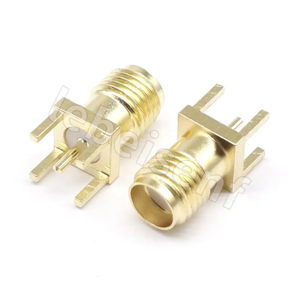 SMA Female Jack Male Plug Adapter Solder Edge PCB Straight Right angle Mount RF Copper Connector Plug Socket