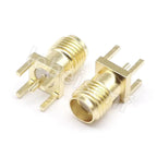 SMA Female Jack Male Plug Adapter Solder Edge PCB Straight Right angle Mount RF Copper Connector Plug Socket