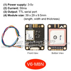 NEO-6M M8N M9N M8T F10N NEO 6M M8N Galileo BDS GPS GNSS Module with Active Antenna GY-GPSV3 GPS6MV2 GYGPSV6 NEOM8N NEOM9N NEOM8T