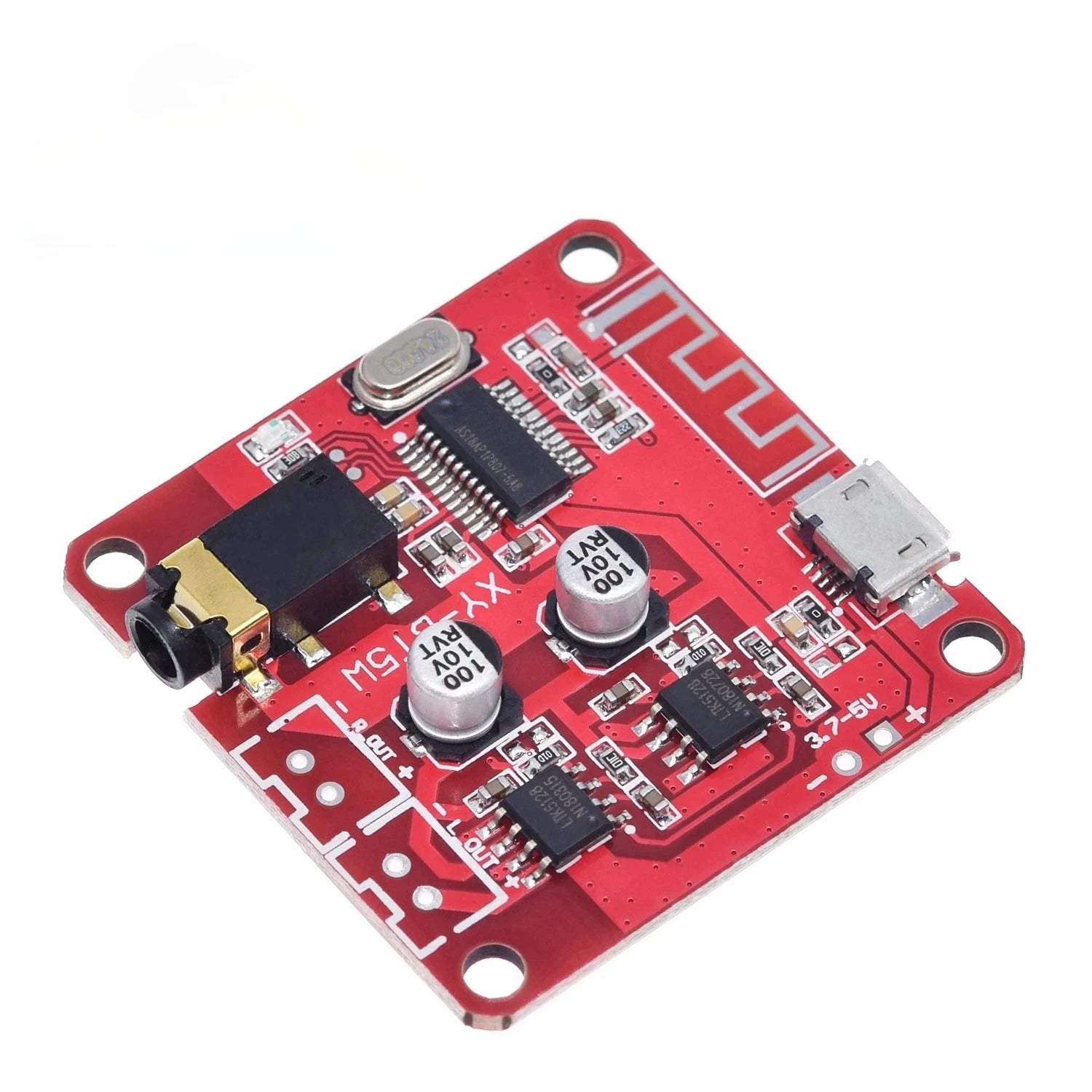 DC 3.7~5V Bluetooth 5.0 Audio Receiver 5w+5w Stereo Power Amplifier Board