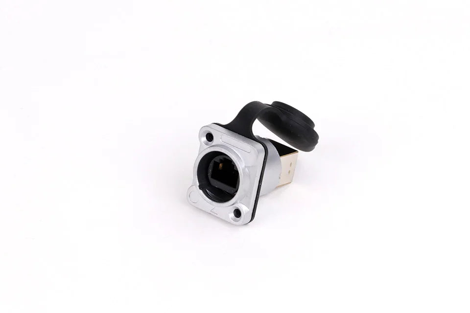 10pcs Waterproof D type RJ45 Connector Female to Female Socket Metal Shell Chassis Panel Mount Network Ethernet RJ45 Adapter