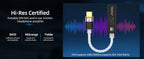 USB-C to 3.5mm Audio Adapter Headphone Amplifier DAC HiFi 32b/384kHz with CX31993 MAX97220 Dual Chip for Android iPhone iPad PC