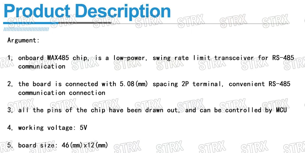 5PCS MAX485 Module RS-485 TTL Turn RS485 MAX485CSA Converter Module For Arduino Microcontroller MCU Development Accessories