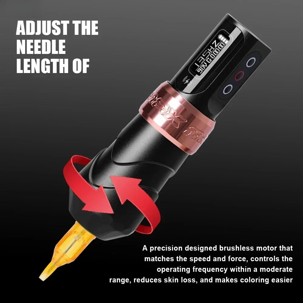 New Flux MAX Wireless Tattoo Machine’4.0 Stroke 2400mAh 2 battery lithium battery tattoo pen
