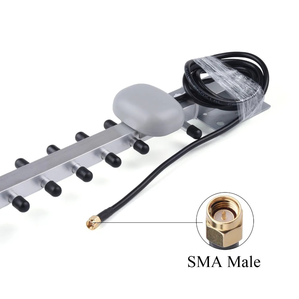 4G LTE 25dBi Antenna 791-2690MHz Outdoor Wireless Yagi Antenna SMA Male for Home/Office WiFi Network Device With Extension Wire