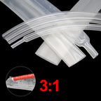 1~10m 3:1 Heat Shrink Tube With Glue Clear 1.6 - 39mm Dual Wall Adhesive Lined Polyolefin Shrinkin ﻿Wrap Cable Protect Sleeving