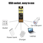 10/5/1PCS Mini 5730 USB Night Light 6 LED Light 5V Touch Sensor Dimmable for Power Bank Computer Laptop Book Reading Table Lamp