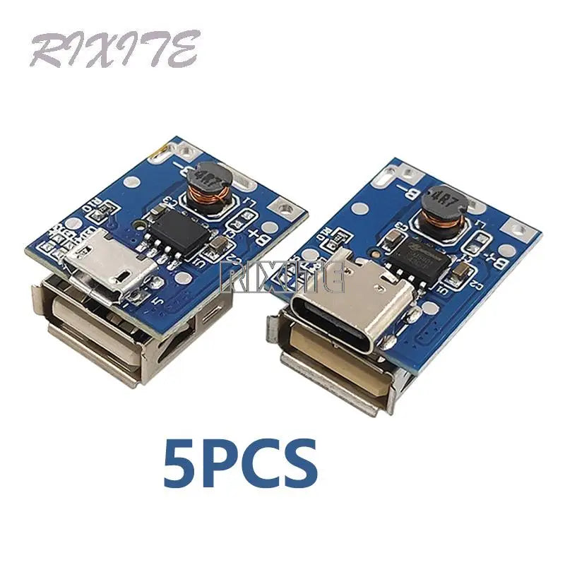 5PCS 5V Boost Step Up Power Module Lithium LiPo Battery Charging Protection Board LED Display USB For DIY Charger 134N3P Program