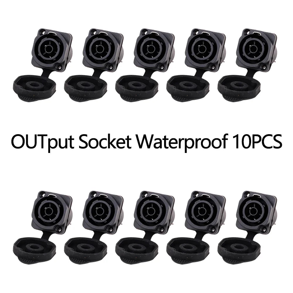 10pcs IN/OUTput 3Pin Waterproof PowerCON True Connector Female Jack,NAC3FX-W Power Female Socket IP65 PowerCon Chassis Connector