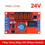DC 5V 12V 24V 10A Adjustable Time Delay Relay Module 32 Modes LED Digital Timming Trigger Timer Control Switch Pulse Cycle