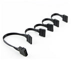 RGEEK 4pin IDE Molex 1 To 5 SATA 15pin Splitter Hard Drive HDD SSD Power Supply Cable Cord For Chia Coin Mining 18AWG Black