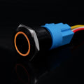 12/16/19/22mm Push Button Switch Oxidized Black Momentary Latching Fixed On Off Power Switch with wire LED Light 5V 12V 24V 220V