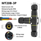 IP68 Waterproof Joint Wire Quick Connection Connector 2 3 4 Pin Solderless LED Lamp Electric Wiring Outdoor Rainproof Terminal