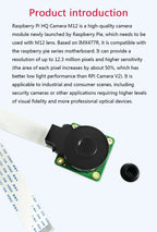 New Original Raspberry Pi High Quality HQ M12 Camera Module 12.3MP IMX477 Sensor, Support for M12-Mount Lens