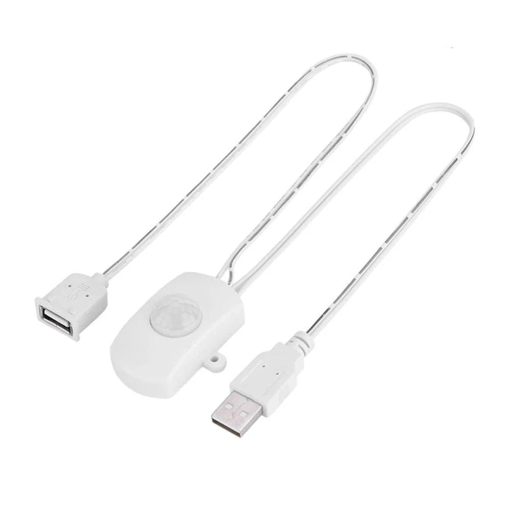 Mini Corridor Switch USB Interface PIR Infrared Motion Switch Practical Portable Adjustable for Bathroom Basement