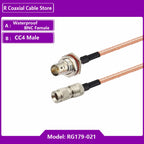 HD SDI RG179 Pigtail 75 Ohm Cable BNC Male to Mini DIN 1.0/2.3 CC4 Male Straight 90Degree Adapter Black Magic Hyper Deck Shuttle