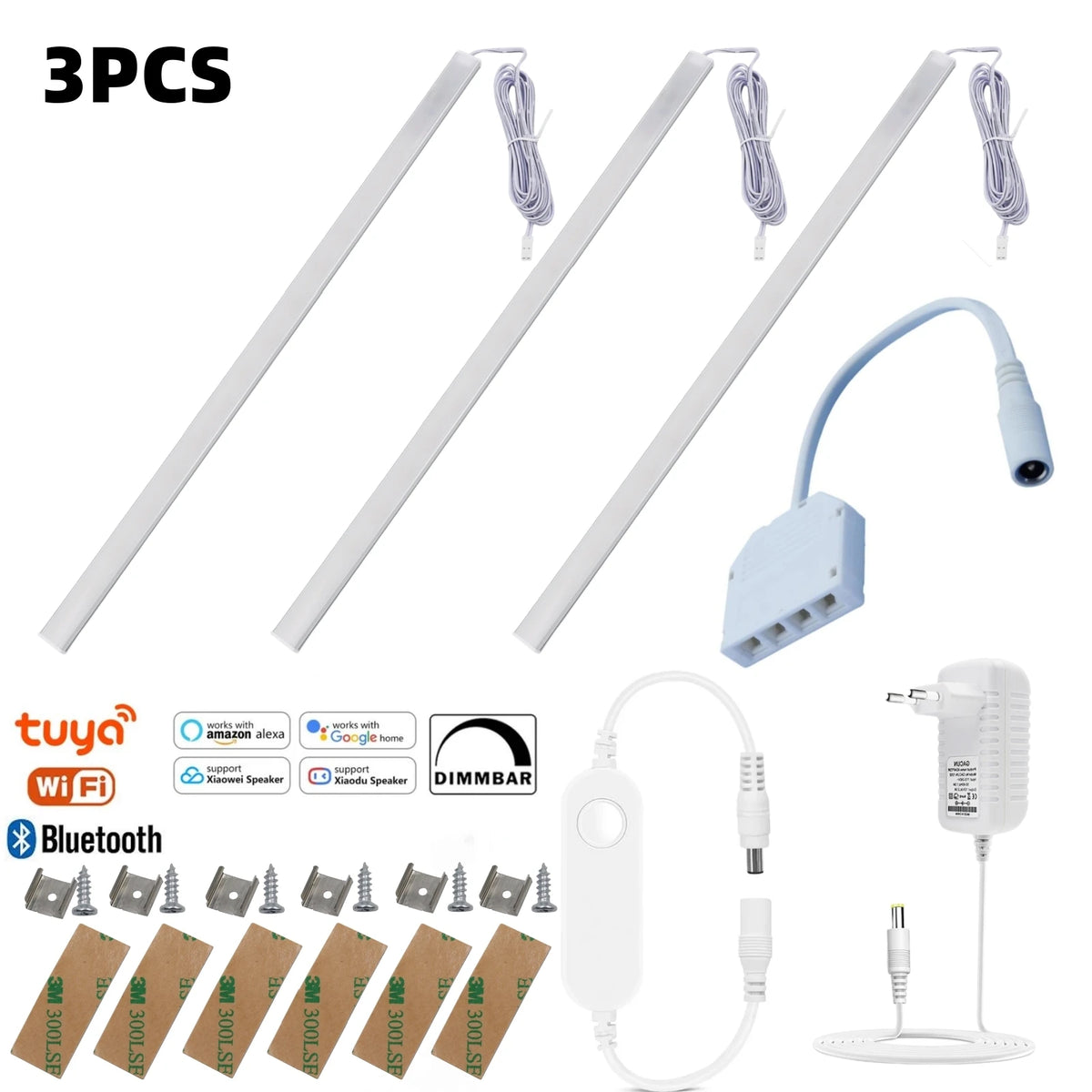 12V WIFI Bluetooth LED Kitchen Light Bar 30CM 40CM 50CM Timing Night Lamp For Cabinet Wardrobe Tuya Work with Alexa Google Home