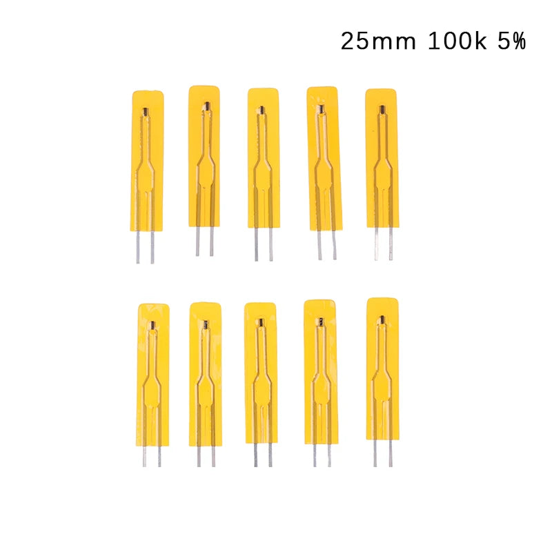 10pcs NTC Thin Film Thermistor 2.5cm 5cm 3950 10K 50K 100K MF5B SMD 1% 5% Temperature Sensor