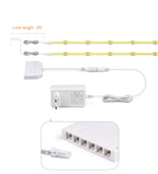 AC220V To DC 12V COB LED Strip Lights for Kitchen Home Decor Cabinet Lamp with Dimming Remote Controller led tiras de luces -EU