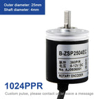 Cloweit 25mm Incremental Encoder 4mm Shaft Rotary  100 200 360 400 500 600 800 PPR 5-24VDC E6A2-CWZSE Automation Sensor Switches