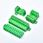 10Pairs Female Male Aerial Butt Weld with PCB Lock 2EDG15EDGRKC-5.08mm 2P-24P Plugin Screw Wire Cable Terminal Block Connector