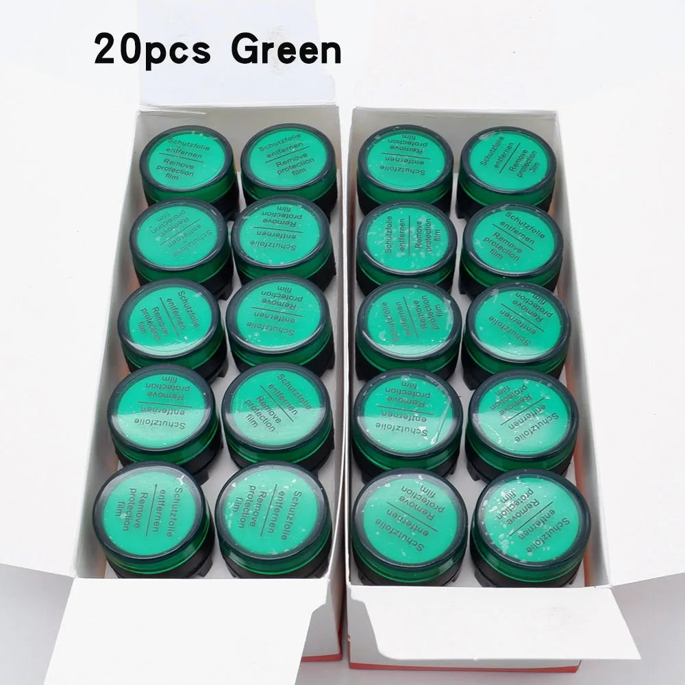 20pcs Plastic Indicator Signal Lamp AD16-22DS 22mm 12V 24V 220V Red Blue Green Yellow White LED Power Signal Light Panel Mount