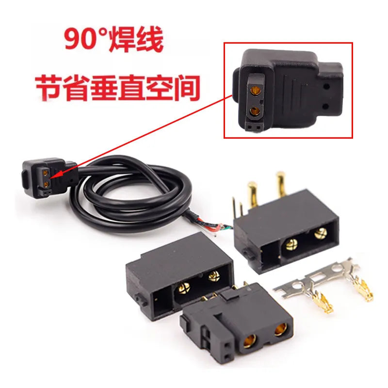 XT30 (2+2) Female Connector with Signal Pins, XT30F 4 Pin Plug with Silicone Wire for Robotics, FPV Drone, CAN Bus